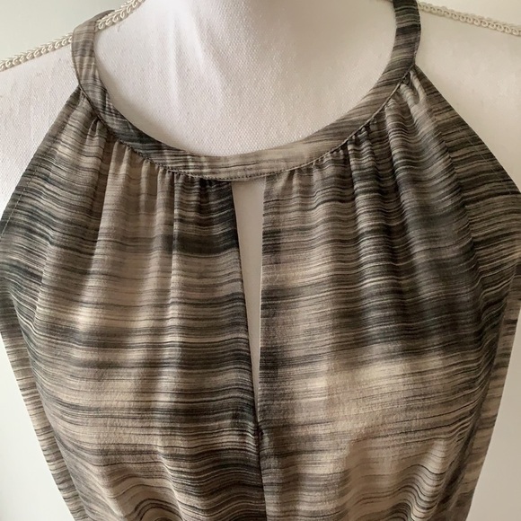 Eileen Fisher Limestone Silk Halter Midi Dress S - Picture 8 of 12